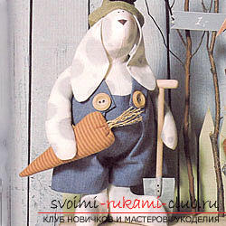 The doll Tilda own hands, the popular hare Tilda, the New Year's hare Tilda, how to choose the right fabric for sewing a hare Tilda, patterns of a hare, clothing patterns for a hare Tilda .. Photo №41