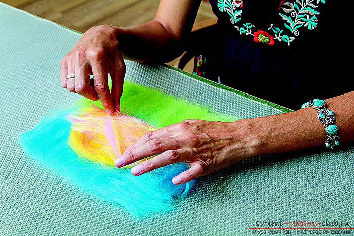 Felting the original picture of felt with their own hands. Photo №5