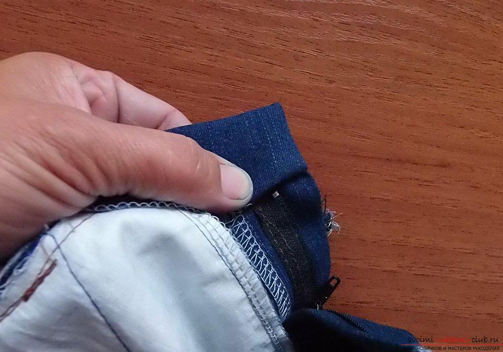 Sewing jeans shorts. Photo №41