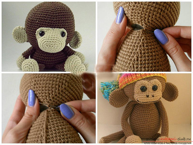 How to crochet a monkey amigurumi with your own hands with a photo and description .. Photo # 11