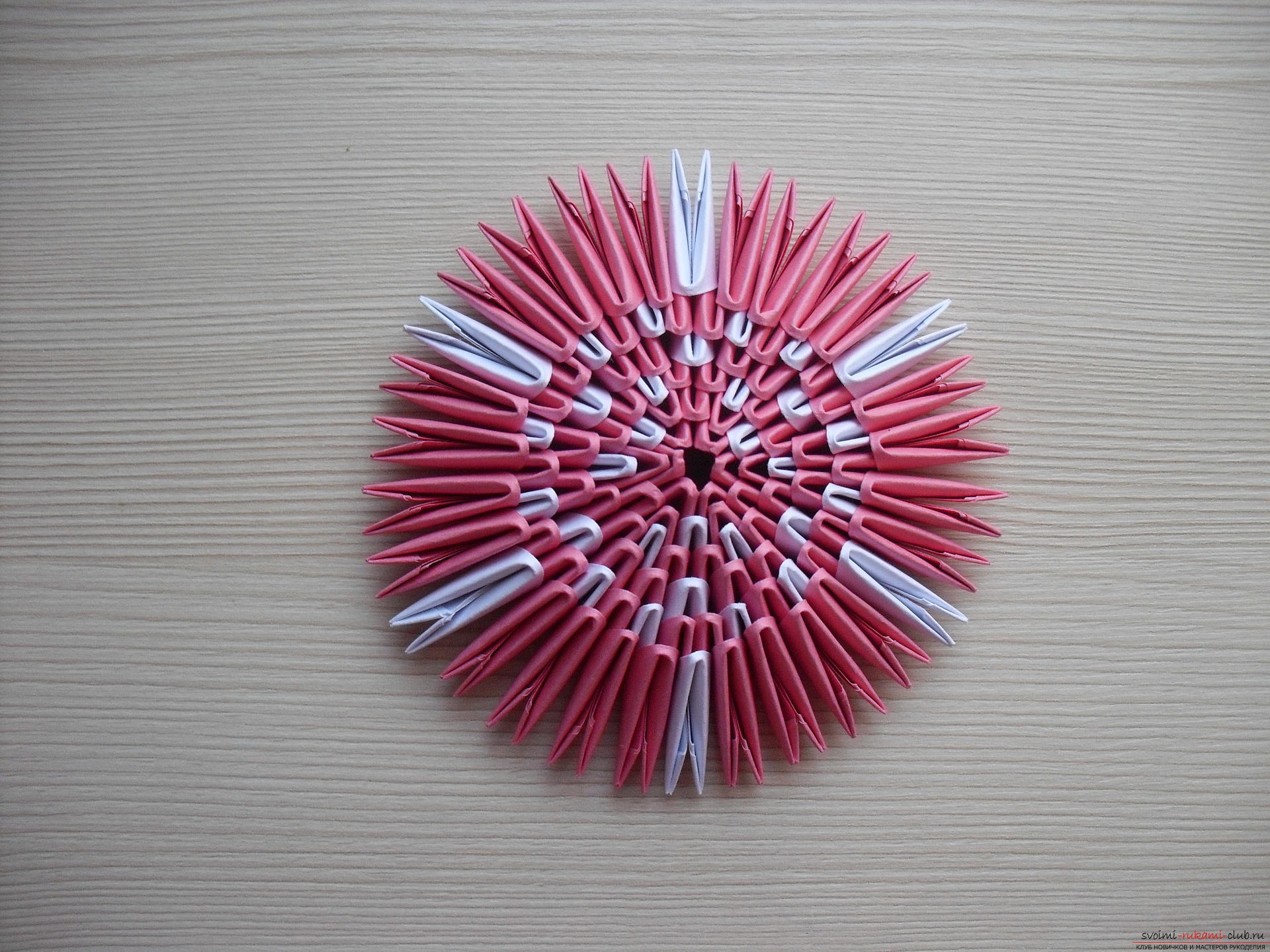 This master class will teach how to make a modular origami - a fly agaric mushroom .. Photo # 9