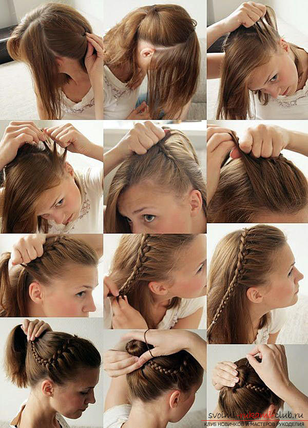 We learn to make beautiful and light hairstyles for medium length hair. Photo №7