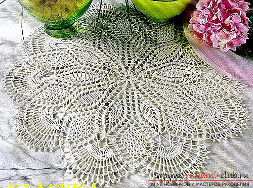 How to tie a napkin, simple schemes for napkins crochet .. Photo # 7