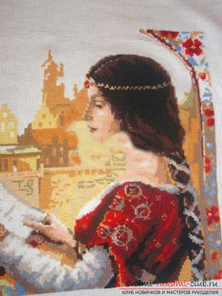 Cross-stitch the original painting for beginners. Photo №7
