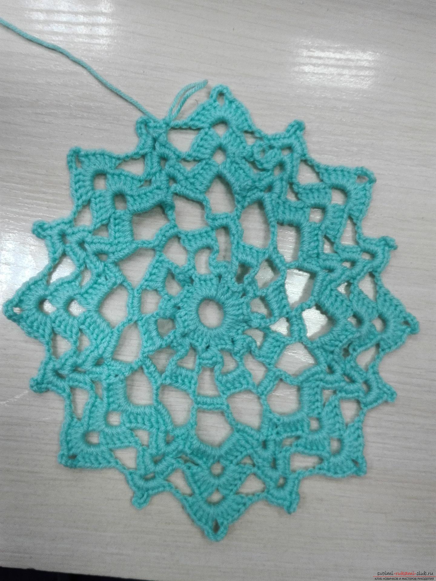A master class on crocheting an openwork napkin will be clear even for beginners. Photo number 17