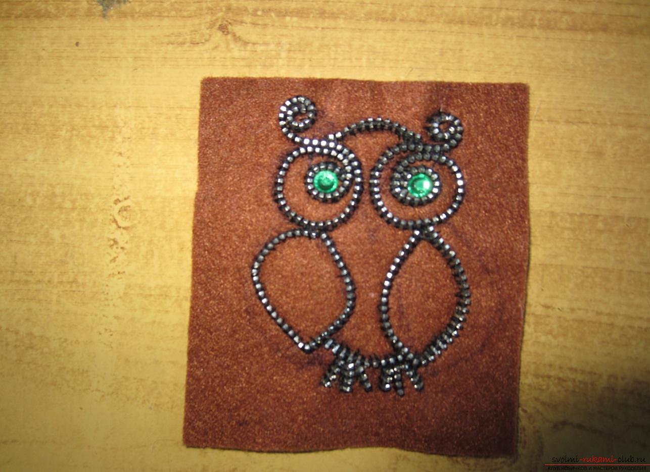 Master-class for making brooches from felt, wool, metal zippers and glue. Picture №10