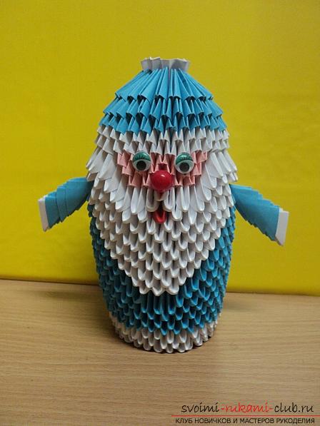 Origami oudejaars grootvader frost - hoe maak je zelf sieraden? Foto №1
