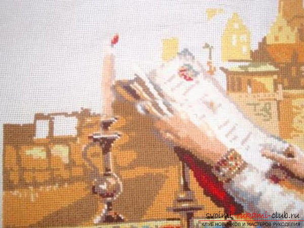 Cross-stitch the original painting for beginners. Photo №6