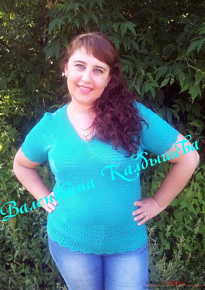 Knitted summer blouse. Photo №1