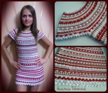 Crocheted dress - the work of Tikhomirova Anastasia