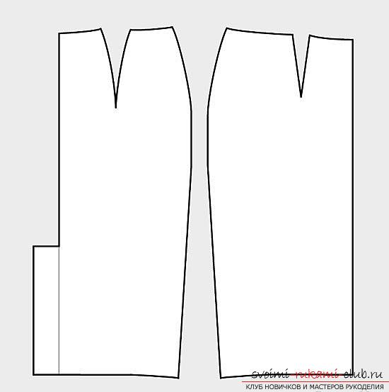 Pattern of a universal skirt - a skirt-pencil. Picture №3