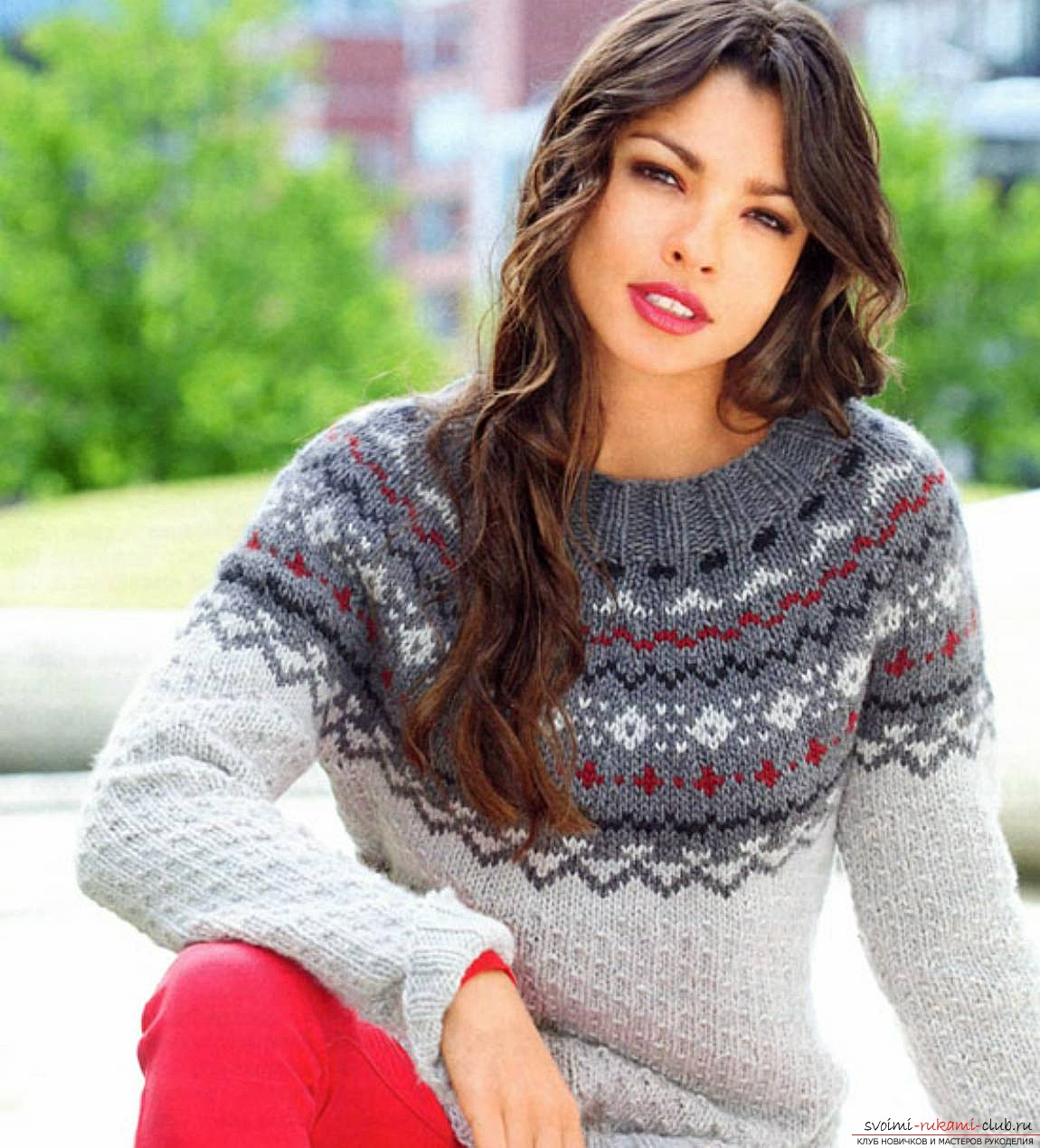 knitted sweaters with a Norwegian pattern. Picture №3