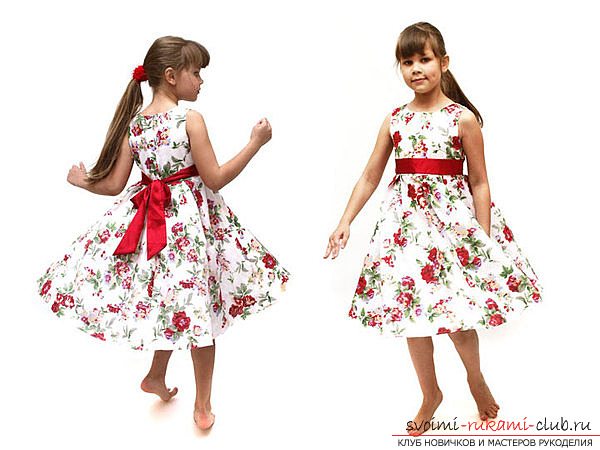 Instructies over het maken van patronen van jurken voor meisjes eigen handen .. Foto # 1