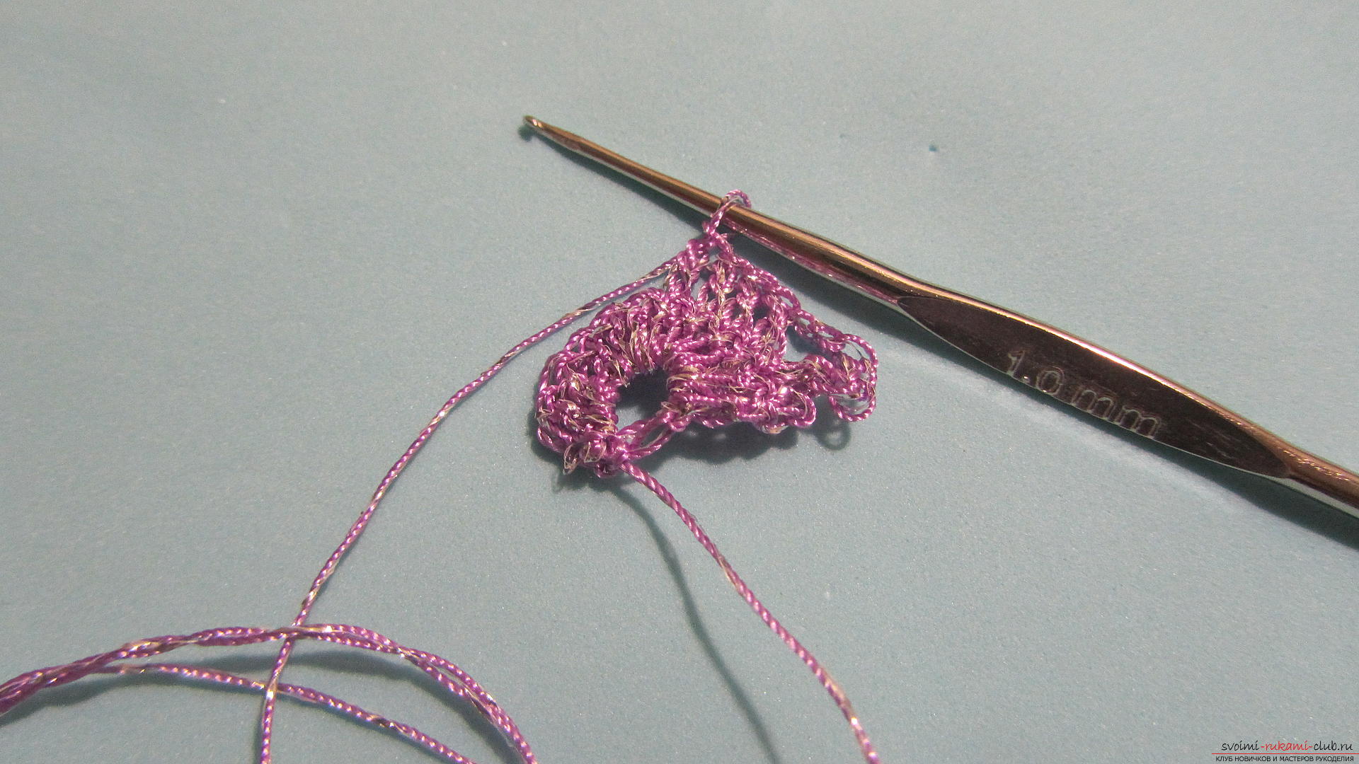 This master class with a descriptive scheme will teach how to crochet a ribbon lace .. Photo # 6