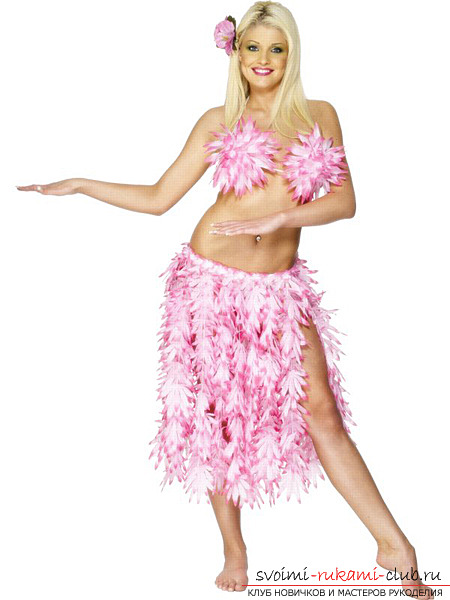 Make a Hawaiian costume. Variants for a party. Simple solutions .. Picture №3