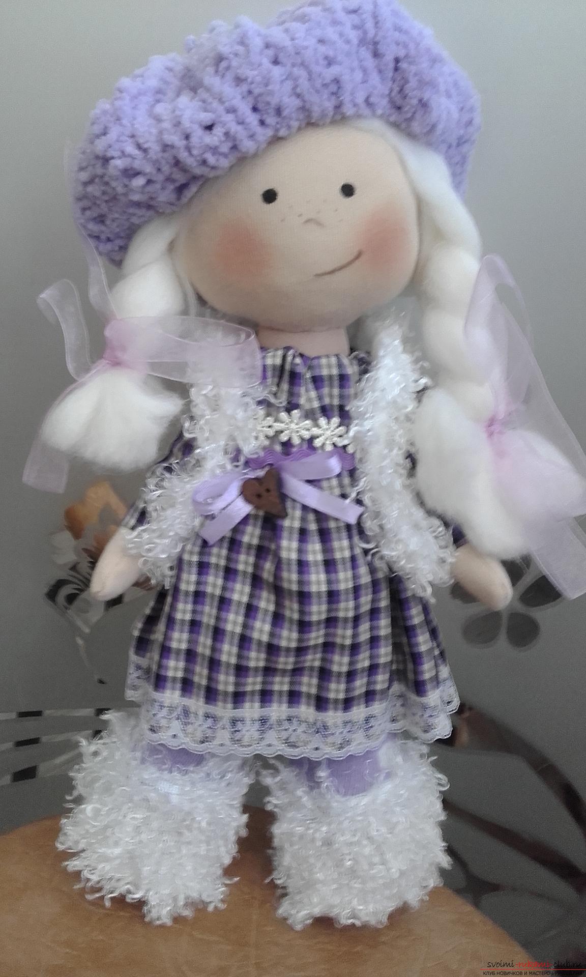 Textile doll Nastia. Photo №1