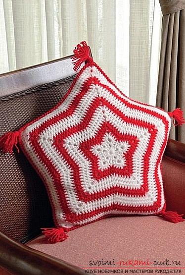 How to tie a pillow crochet, charts and detailed description of the work, photos of finished products .. Photo # 12