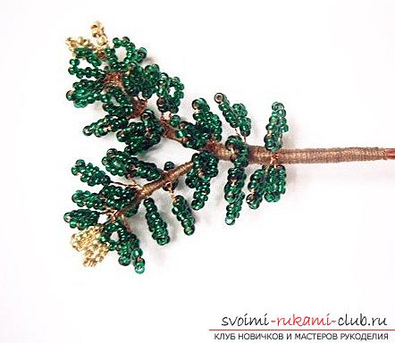 How to prepare a Christmas tree of beads? A lesson and a master class of beading. Photo №5