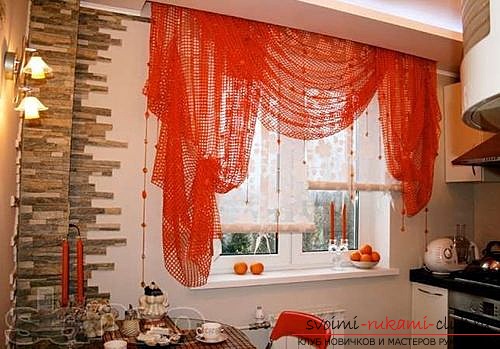 photo examples of curtains of lambreken for the kitchen. Photo №7