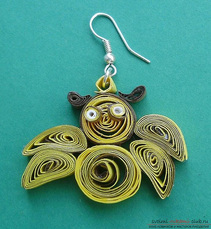 Quilling style of an owl - postcard of an owl in the quilling technique with your own hands. Photo №1