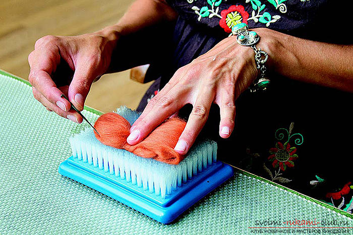 Felting the original picture of felt with their own hands. Photo №7