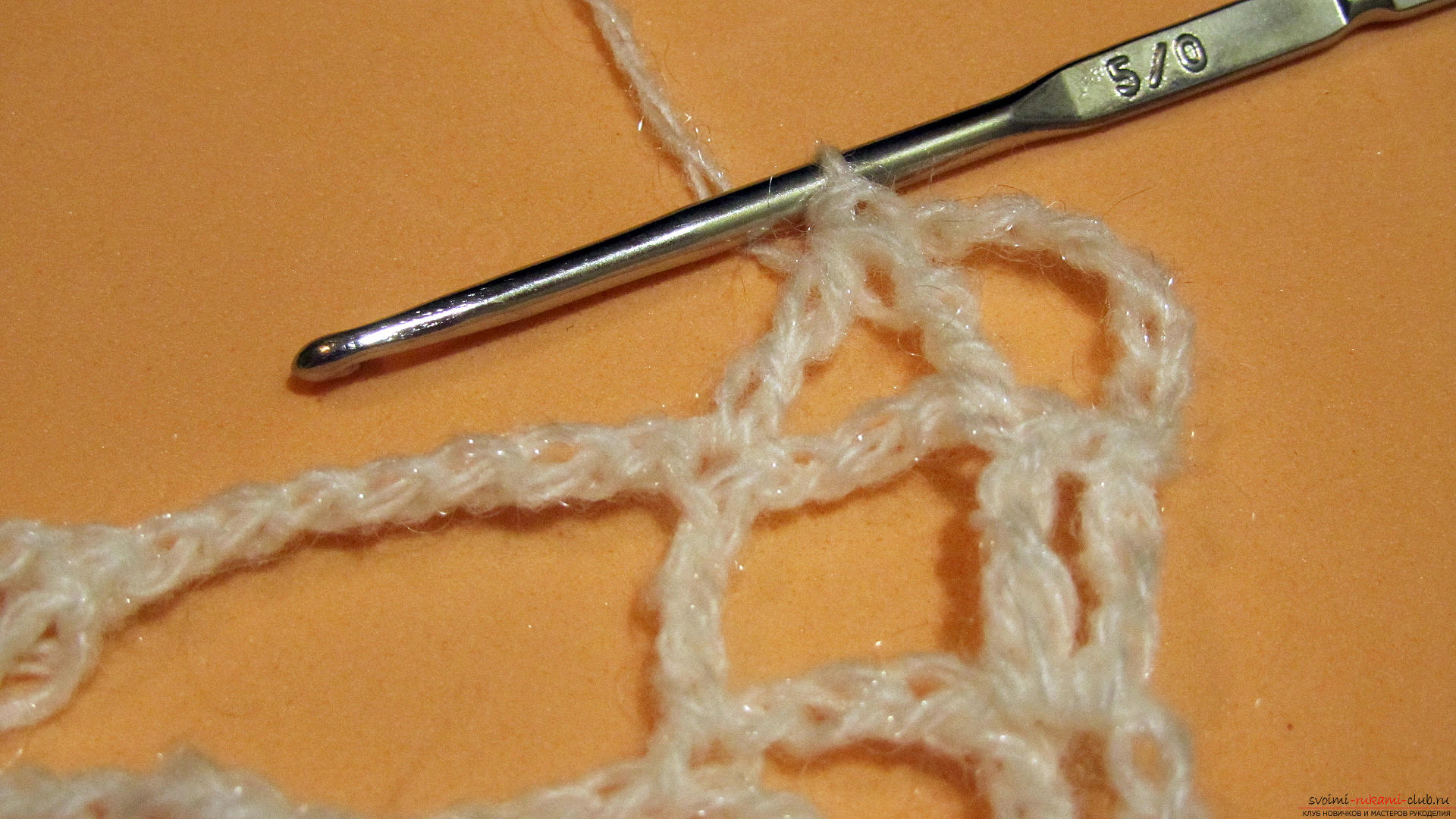 The master class is dedicated to knitting a beautiful stitch with a crochet. Photo №34