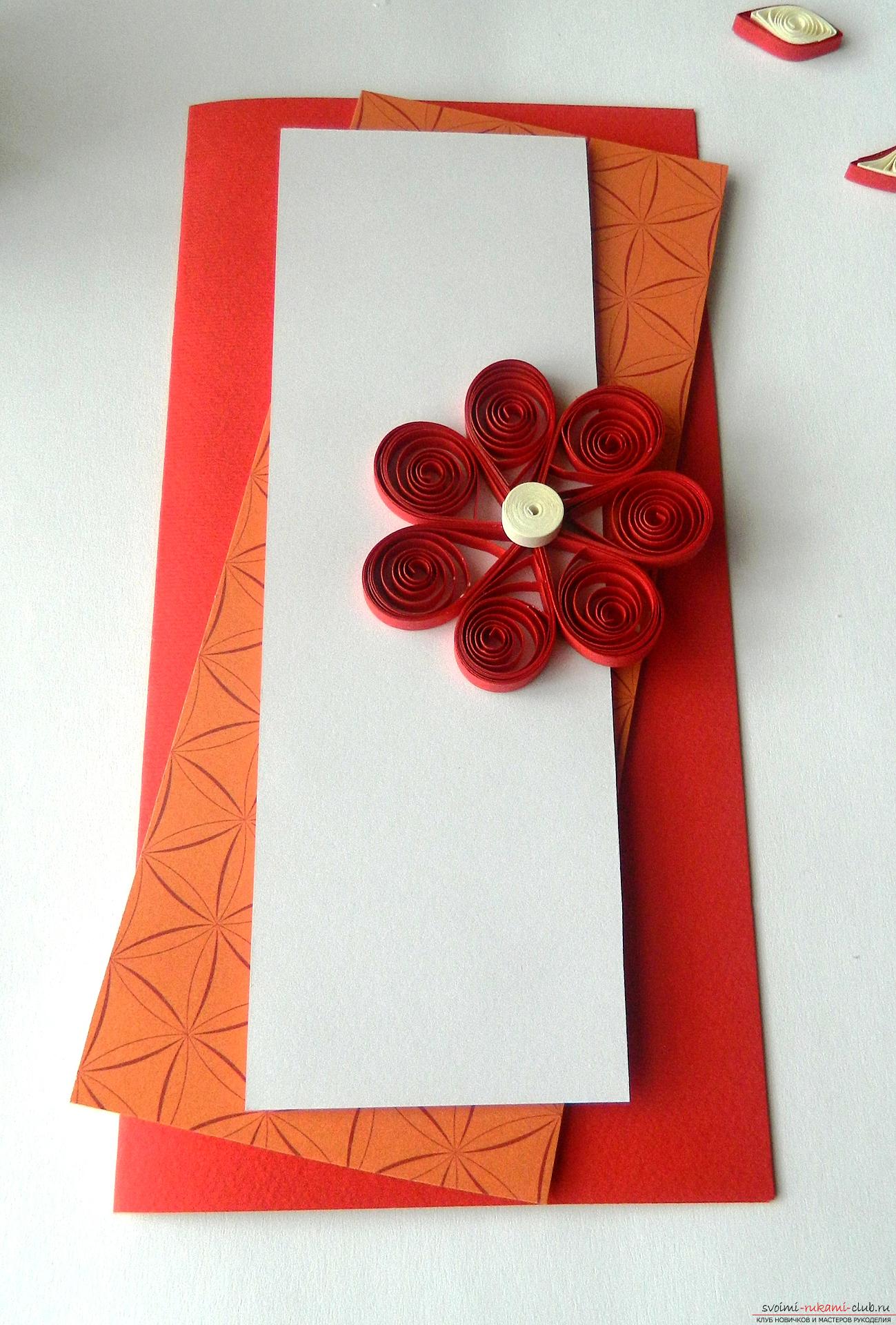 From this detailed master class with a photo you will learn how to create a quilling postcard .. Photo №18