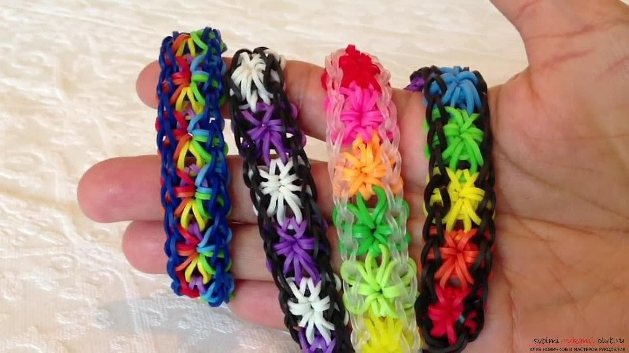 We learn to weave bright baubles and bracelets of rubber with our own hands. Photo №4