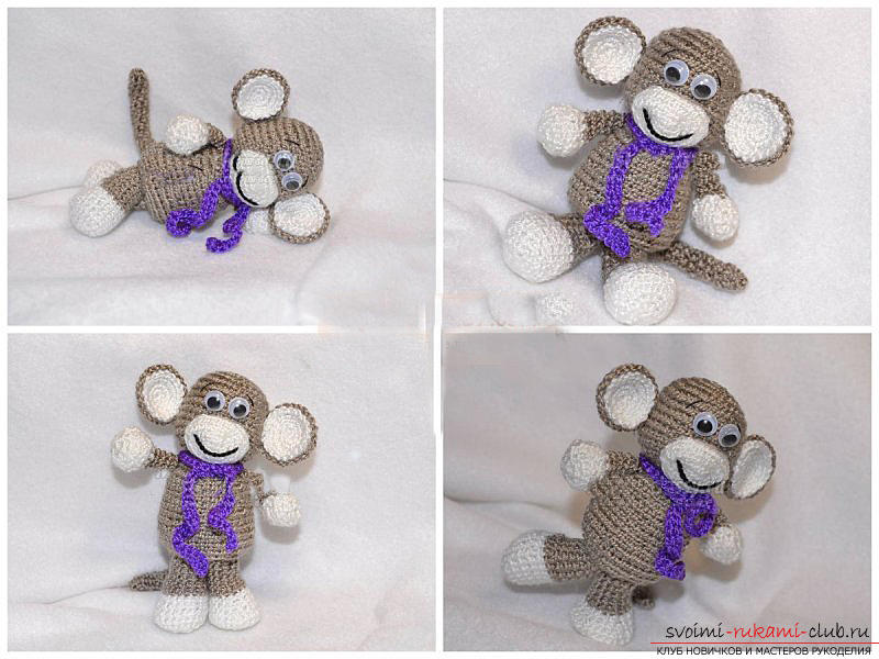 How to crochet a monkey amigurumi with your own hands with a photo and description .. Photo # 9