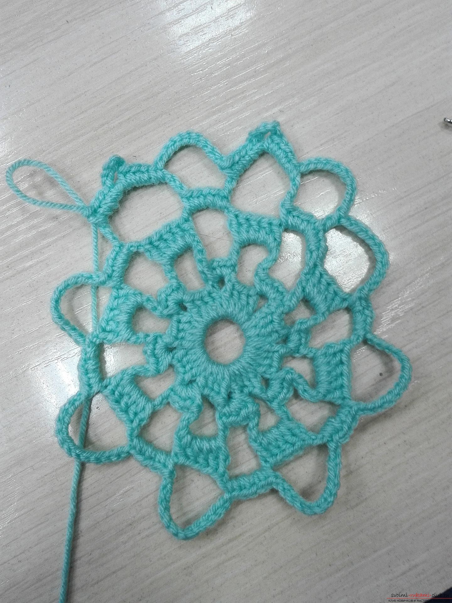 A master class on crocheting an openwork napkin will be clear even for beginners. Picture №10
