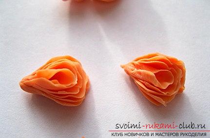 The English rose with their own hands - flowers from polymer clay and a master class. Photo №5