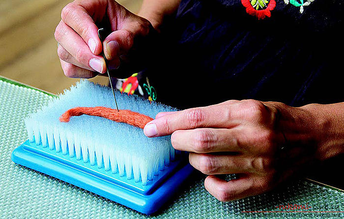 Felting the original picture of felt with their own hands. Photo №4