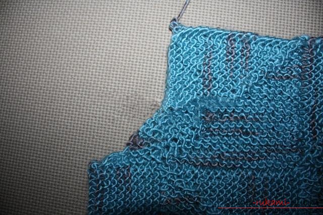 We knit the sweater with knitting needles. Picture №31