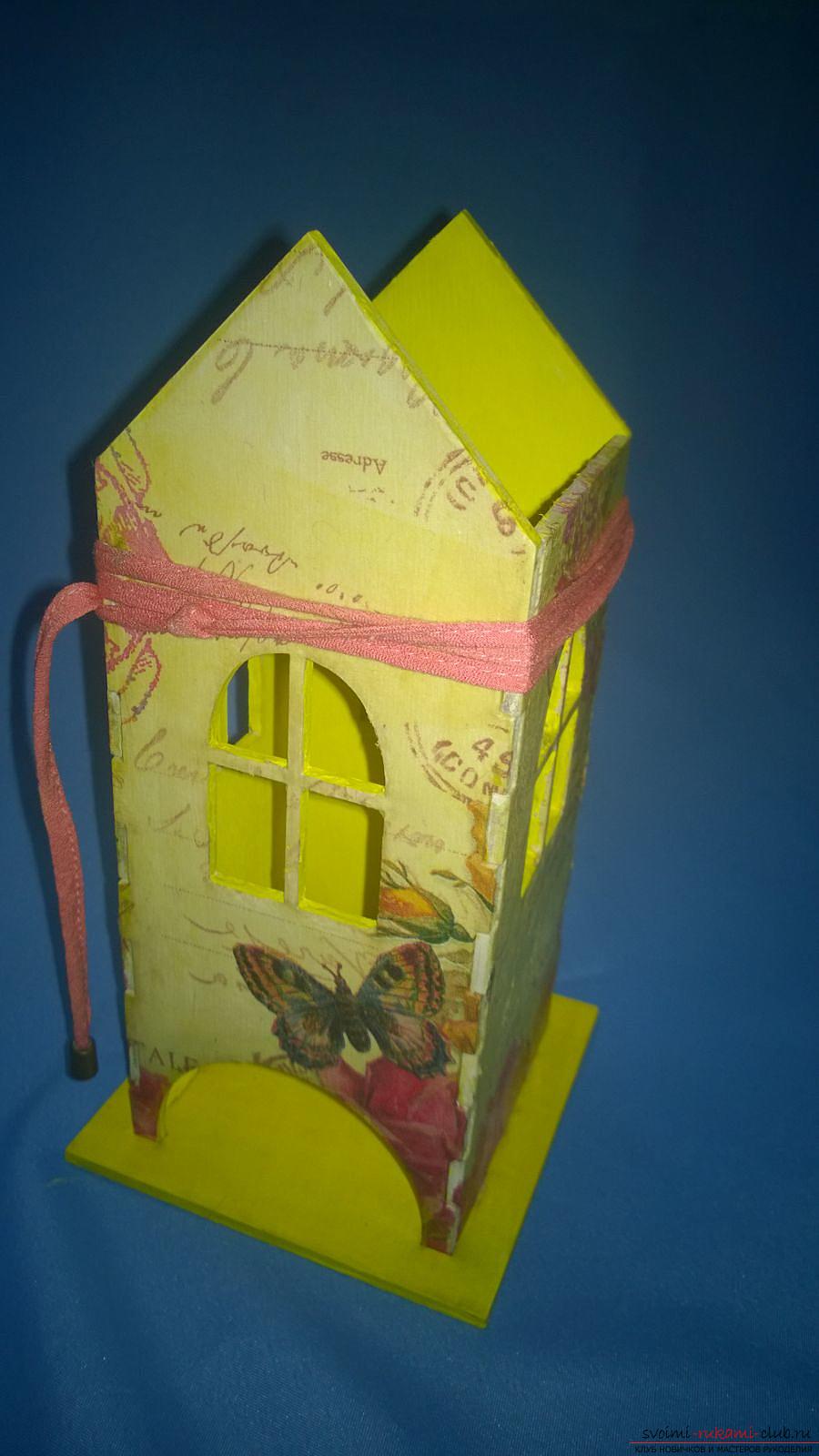 The master class will teach how to decorate the original tea house, using decoupage. Photo Number 14