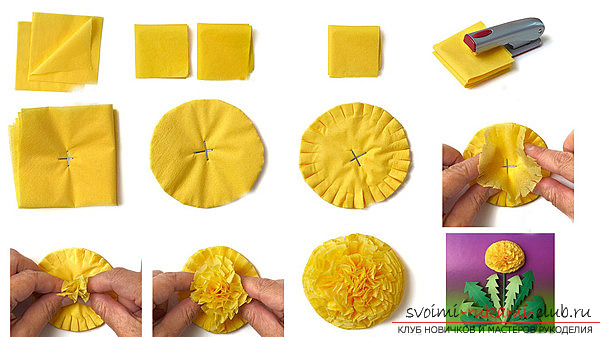 Flower napkins. How to make flowers from napkins? - Examples and solutions .. Photo # 2