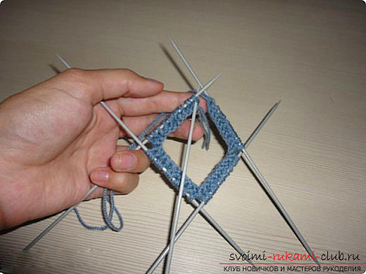 Master class on knitting mittens with knitting needles for women with photo and description .. Photo # 8