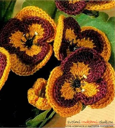 Esquemas y descripción detallada de cómo crochet flores con sus propias manos .. Foto # 3