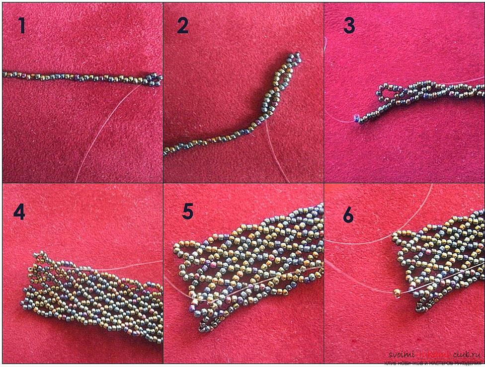 How to weave beautiful beads, detailed instructions, description and step-by-step photos for beginners in beadwork. Picture №10