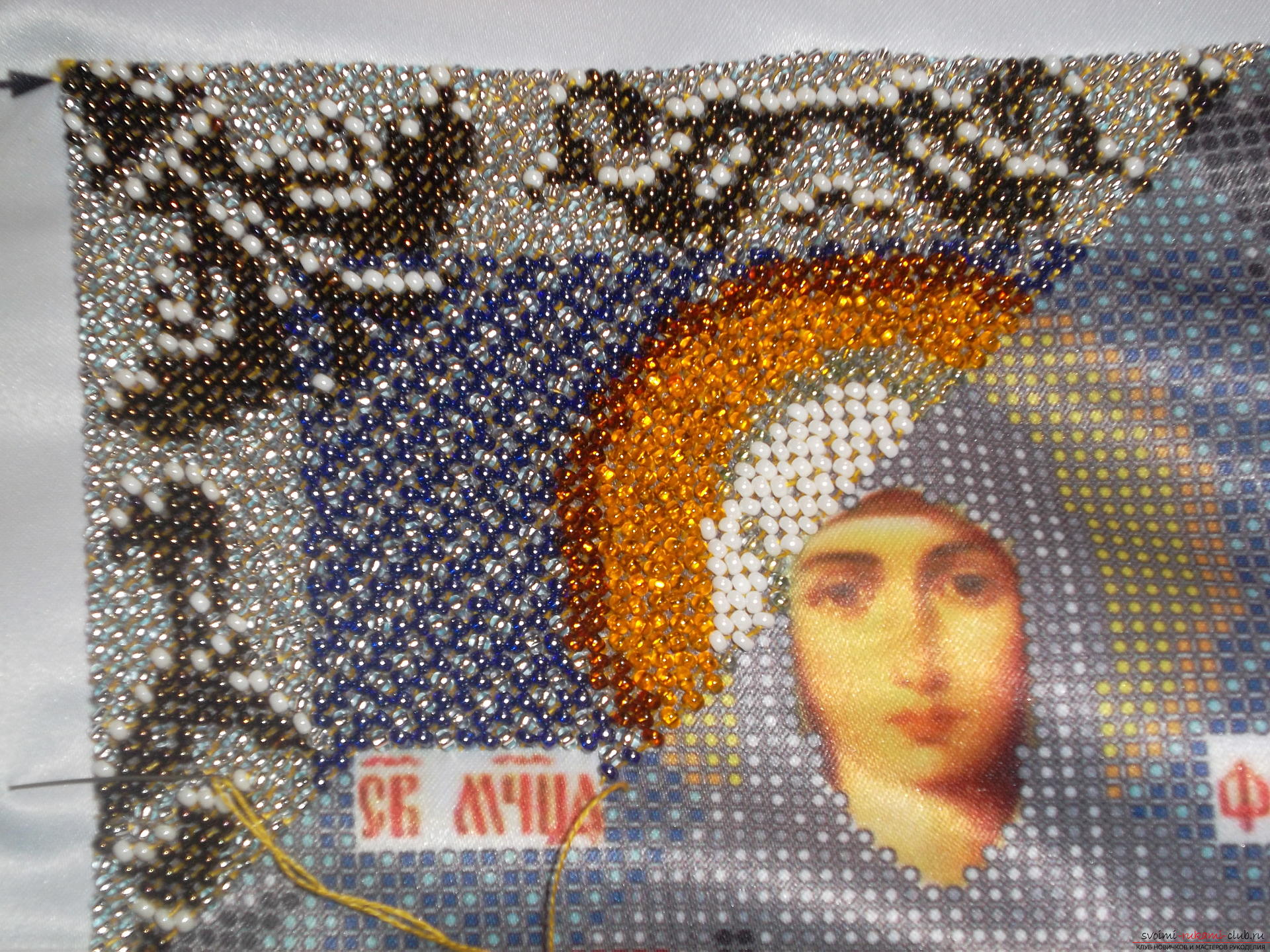 A lesson on embroidering beads of icons with your own hands with a step-by-step description. Photo №5