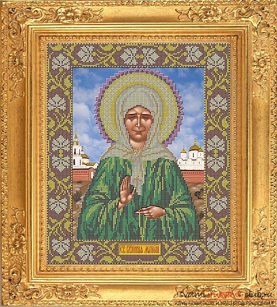 We sew cross-stitch icons of the Savior and Saint Blessed Matron for beginners. Photo number 12
