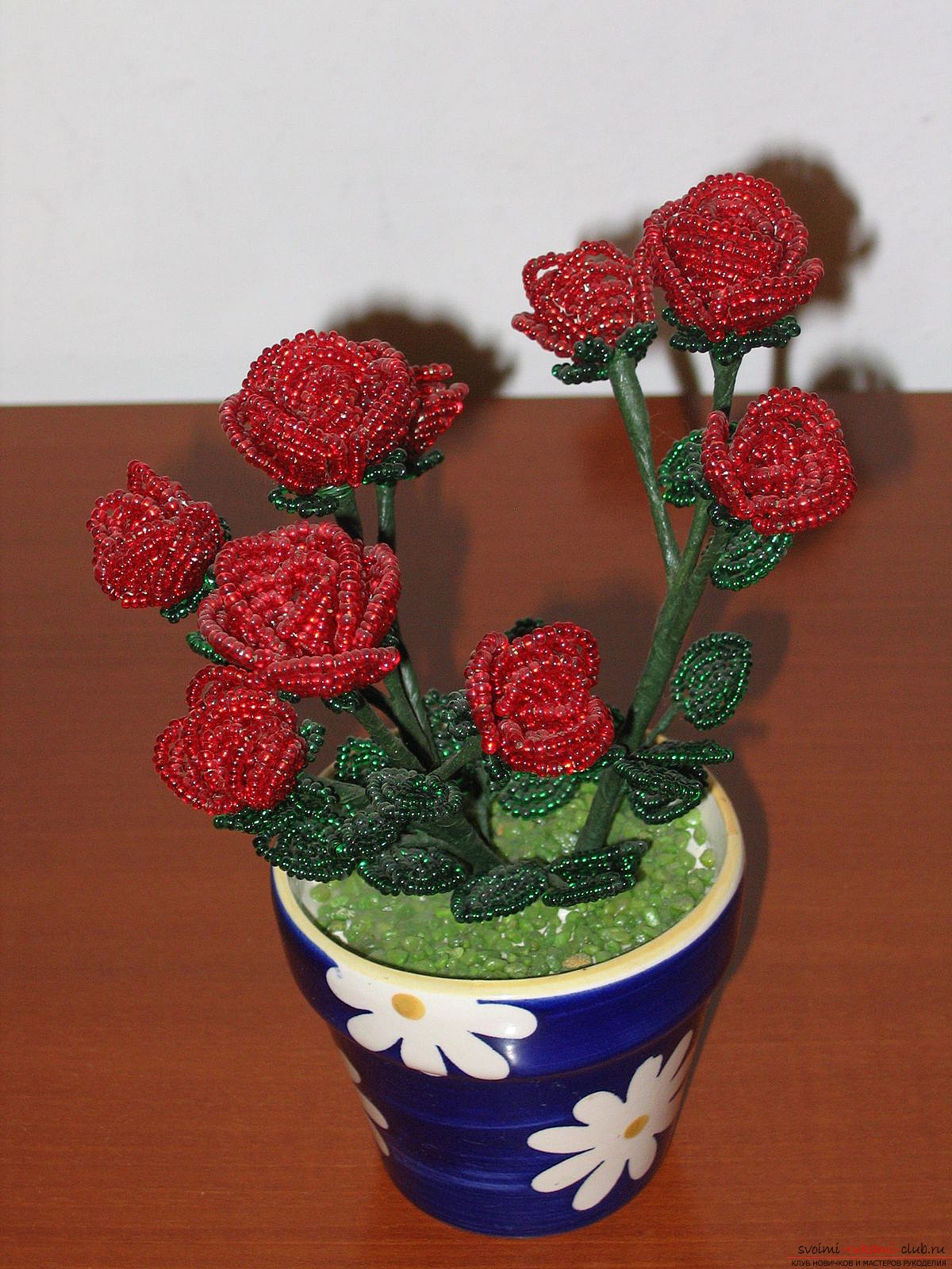 The scheme of a rose in a mosaic for beading. Beadwork lesson is free .. Picture №3