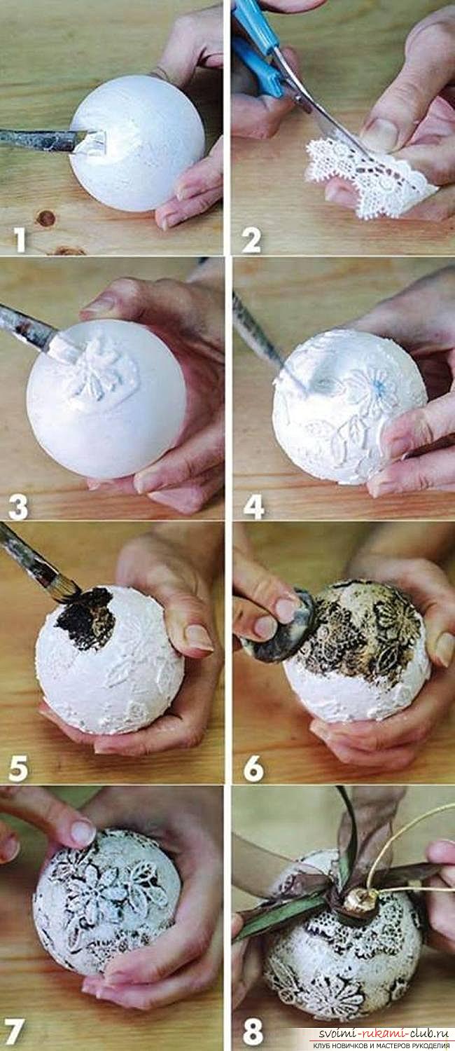 How to make Christmas trees: balls, snowflakes and much more with their own hands, master classes to create Christmas tree toys with step-by-step photos and descriptions. Picture №10
