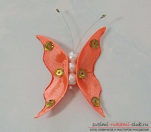 Three free master class to create butterflies from satin ribbons in Kansas technique .. Photo # 1