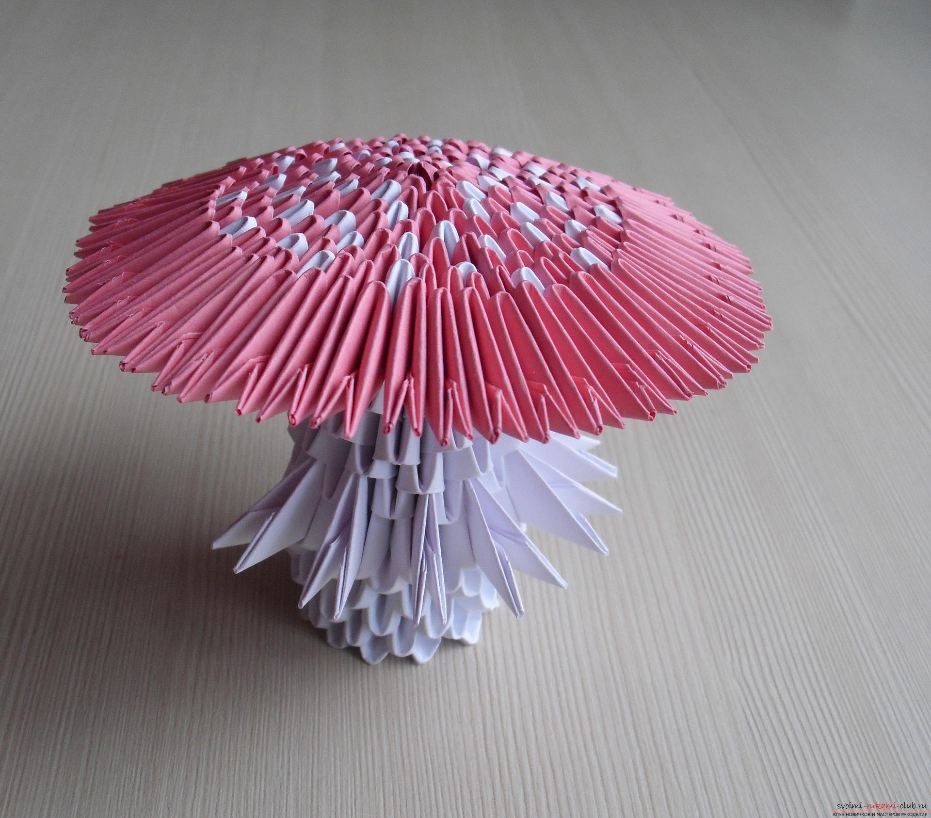 This master class will teach you how to make a modular origami - a fly agaric mushroom .. Photo №19