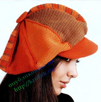Crochet cap of wedges