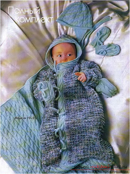 knitted needles set of clothes for the newborn. Photo №1