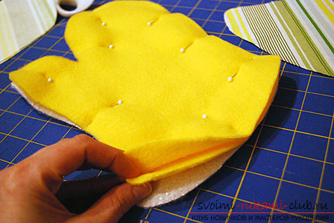 photo instructions for sewing mittens for kitchens with their own hands. Photo №4