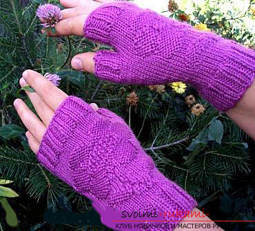 We knit beautiful mittens with our own hands. Photo №1