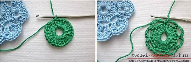 How to tie a flower crochet, detailed charts and description for beginners .. Photo # 5