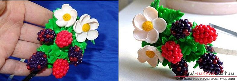 How to make your own hair rim with polymer clay hair, master class with a photo .. Photo # 16